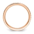 thumbnail image 2 of 14K Rose Gold Ring Band Eternity Diamond Round Polished 1 2 CT Vintage , Size 7, 2 of 4