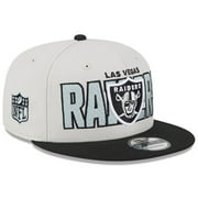 Men's New Era Stone/Black Las Vegas Raiders 2023 NFL Draft 9FIFTY Snapback Adjustable Hat - OSFA