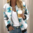 thumbnail image 2 of DHFJKG Bomber Jackets For Women Butterfly Printed Zipper Baseball Jacket Lightweight Casual Daily Wear Trendy Outerwear, 2 of 5