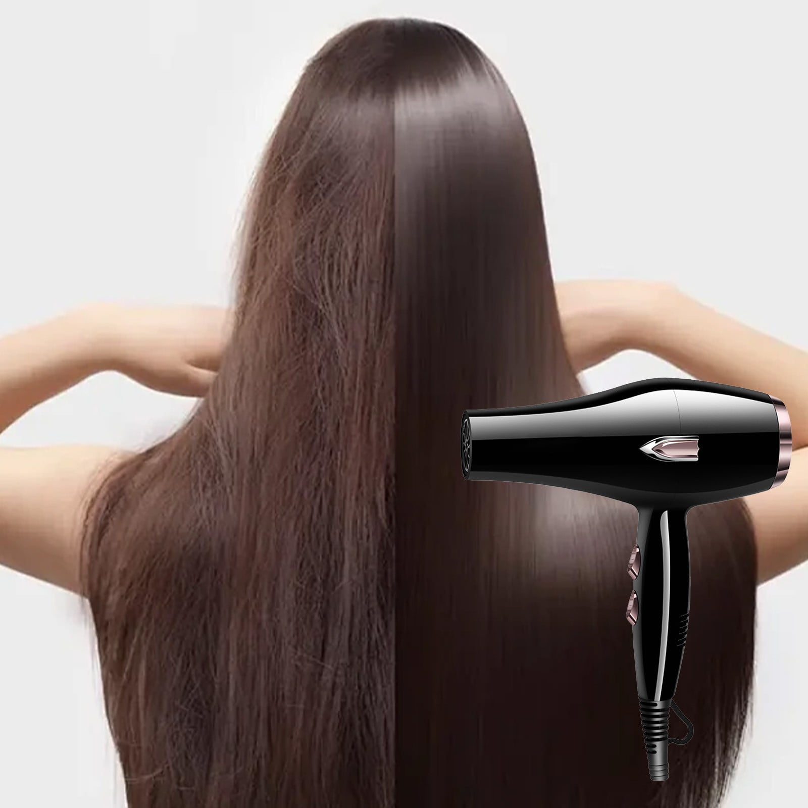 Household High Power Hair Dryer, Blue Light Salon Hair Dryer with Hot and Cold Settings, Compact, Portable and Fast Drying for Smooth Hair Styling