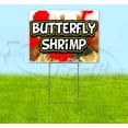 thumbnail image 1 of Butterfly Shrimp Red Splat (18" x 24") Yard Sign, Includes Metal Step Stake, 1 of 6