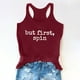thumbnail image 3 of Camisetas sin mangas para beber para mujeres, niñas adultas, verano, playa, gráfico divertido, espalda cruzada, chaleco, blusa con refranes Fridja  qr1154, 3 of 5