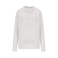 thumbnail image 3 of Women Oversized Sweaters Soft Knit Pullover Crewneck Knit Sweatshirts Long Sleeve Solid Casual Loose Jumper Tops (XL, White), 3 of 6