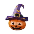 thumbnail image 2 of Figuras de calabaza de resina para decoración de Halloween, esculturas de resina para jardín Violeta Derecha, 2 of 9