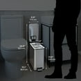thumbnail image 7 of iTouchless SoftStep 3 gal Slim Bathroom Step Garbage Can with AbsorbX Odor Filter, Stainless Steel, 7 of 7