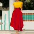 thumbnail image 4 of pxiakgy skirts for women women's fashion spring summer casual solid color long skirts red + m, 4 of 9