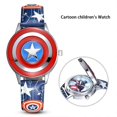 thumbnail image 1 of Super Hero Captain America Iron Man Watch Kids Flip Case Watch Gift, 1 of 3