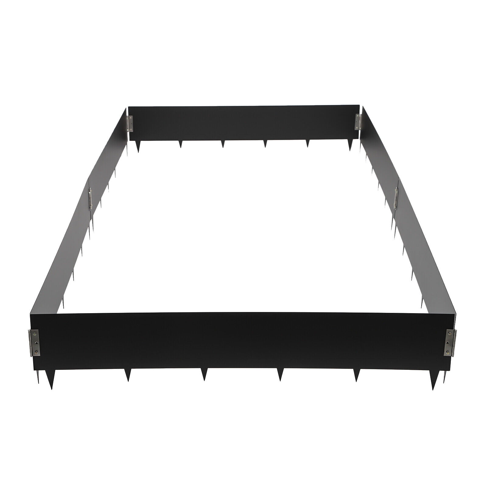Fichiouy 6Pcs 19.5 ft Landscape Edging Garden Black Border Heavy Duty Steel Lawn Metal Border Decorative Garden Fence H8.4"