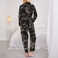 thumbnail image 3 of Pajamas for Women Set - Paisley Pattern No.9072 Comfy Long Sleeve Button Up Pajama Sets for Women 2 Piece, Soft Sleepwear Nightwear Pjs Lounge Sets for Women with Pockets, 3 of 6
