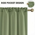 thumbnail image 4 of Sage Green Velvet Light Filtering Curtains(52 X 84）, Thermal Insulated Drapes for Bedroom & Living Room, Heavyweight Soundproof Rod Pocket Curtains, 2 Panels, 4 of 4