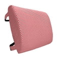 thumbnail image 1 of Candy Cane Lumbar Pillow, Diagonal Red Lines Christmas Celebration Themed Geometric Arrangement, Soft Back Cushion for Office Chairs with Adjustable Straps, 14" x 13", Red White, by Ambesonne, 1 of 7