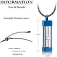 thumbnail image 2 of 3 Pack Hourglass Urn Necklaces for Ashes Heart Cremation Stainless Steel Glass Bottle Pendant Keepsake Timeless Memorial Jewelry Gift for Women Men, 2 of 6
