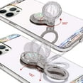 thumbnail image 6 of Compatible with iPhone 15 Pro Makeup Mirror Case Bling Diamond Glitter Rhinestone with Ring Holder Stand Kickstand Loopy Grip Cute for Girls Women Case Silver, 6 of 6