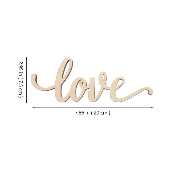 Luxshiny Love Letter Sign Hanging Plaque Sign Wood Wall Decor for Family Room 1Set