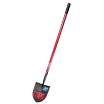 BULLY Tools 92716 Irrigation Shovel, 7-1/4 in W Blade, 12 ga, Steel Blade, Fiberglass Handle, Cushion Grip Handle