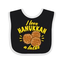 Inktastic I Love Hanukkah a Latke Boys or Girls Baby Bib