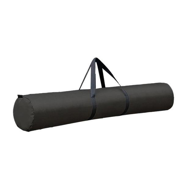Bolsa para postes de tienda de campaña, almacenamiento de equipo de camping, bolso de viaje Oxford con cremallera 19 cm negro