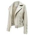 thumbnail image 2 of Allthemen Veste de Motard Courte à Fermeture Éclair pour Femmes, 2 of 4
