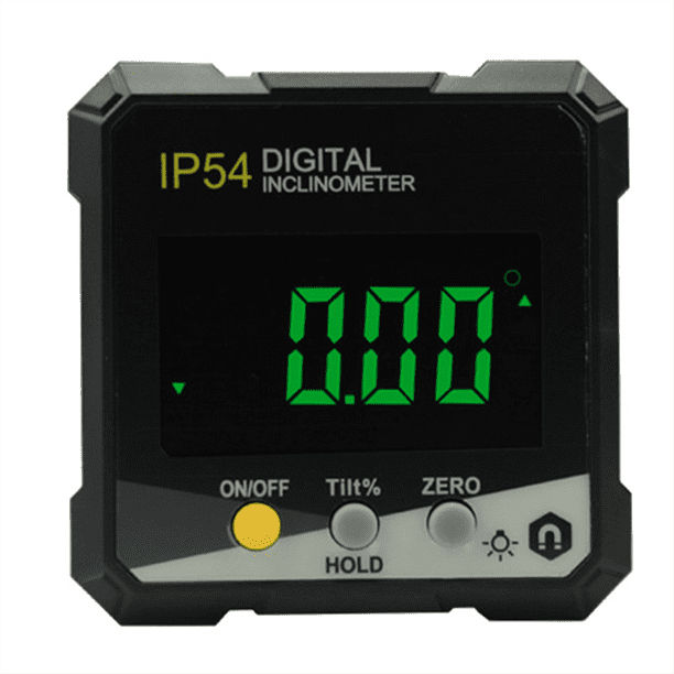 Inclinómetro Magnético de Cuatro Lados con Pantalla LCD de 4 X 90 Grados IP54, Pantalla Digital, Inclinómetro LCD, Transportador de Ángulos