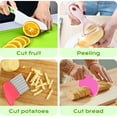 thumbnail image 6 of Gpoty 10Pcs Kitchen Safety Knives for Kids,Wooden Kids Kitchen Knife,Plastic Safe Knife Set Include Wood Kids Safe Knife,Plastic Toddler Knife,Plastic Potato Slicers,Sandwich Cutter,Y Peeler(Pink), 6 of 9
