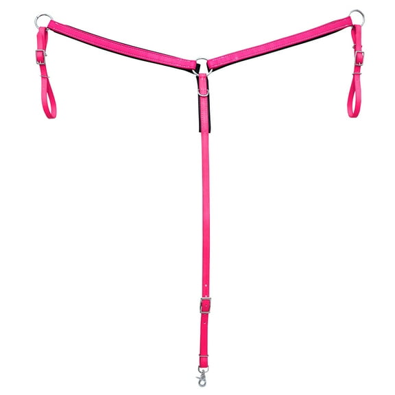 HILASON Western Horse Biothane Leather Breast Collar Tack Pink & Black