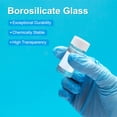 thumbnail image 4 of Uxcell Small Glass Sample Bottles with Lids 5 Pcs 10ml Clear Glass Vials with White Screw Caps Mini, 4 of 6