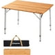thumbnail image 1 of KingCamp Mesa plegable de bambú Mesa de camping ambiental con patas de aluminio de altura ajustable Mesas de campamento portátiles resistentes de 4 pliegues para viajes, picnic, fiesta, playa, 1-2 per, 1 of 5
