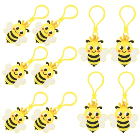 24 Pcs Cute Little Bee Keychain Car Bag Party Decoration Gift (style 9) Pendant Shackle for Backpacks Ring Keyring Keychains Miss