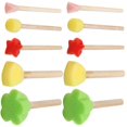 thumbnail image 1 of 5 Pack Sponge Painting Brush Set for Wooden Handles – DIY Graffiti Brushes with Assorted Non Toxic Art Tools for Kids’ Creative Drawing and Handmade, 1 of 5
