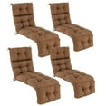 thumbnail image 1 of Gymax Set of 4 73'' Lounge Chaise Cushion Padded Recliner Cushion Brown, 1 of 7