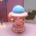 thumbnail image 2 of Black Friday 2023 Creative Star Projection Lantern Carousel Music Box Carousel Music Box Holiday Gift for Girls, 2 of 5