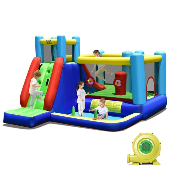 Infans Inflatable Bounce House 8-in-1 Kids Inflatable Slide Bouncer  (With 735W Blower)
