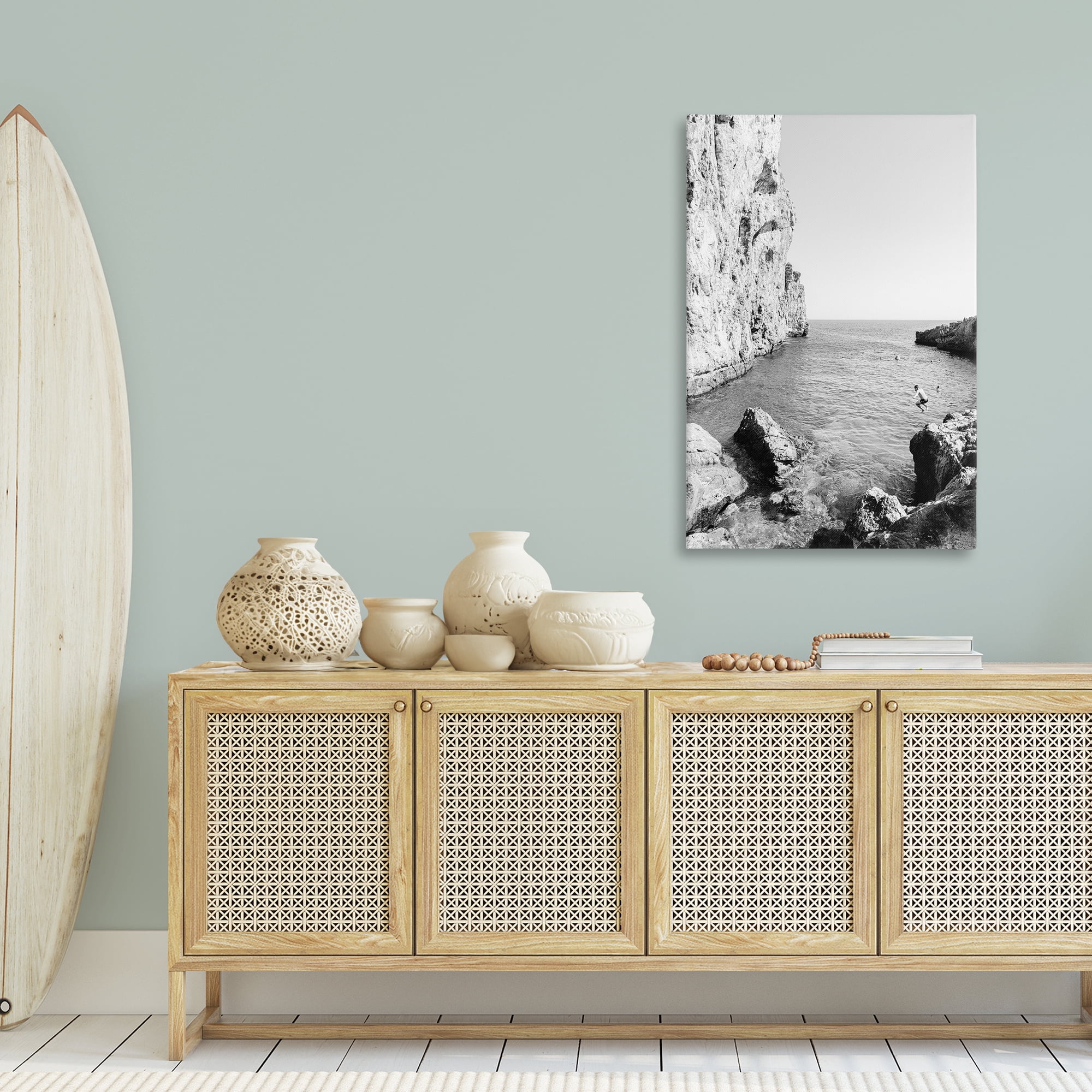 Stupell Industries The Dive Cove Coastal Photography Gallery Wrapped Canvas Art Print Wall Art, 30 x 45