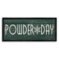 thumbnail image 2 of Stupell Industries Powder Day Phrase Snowflake Typography Ski Winter Sports, 30 x 13, Design by Daphne Polselli, 2 of 5