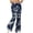 Navy#5, variant on Tnhcen Women's Casual Loose Fit Print Flare Pants Yoga Athletic Trousers Wide Leg Jogger Pants Comfortable Stretchy Pants Milk Silk Single - Side Brushed S - 2XL