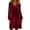 Wine, variant on Sentmoon Casual Dress Long Sleeve Cute Spring Dresses Patchwork Relaxed Fit Club Dress for Business and Casual