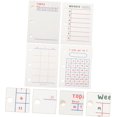thumbnail image 3 of GFDYREE 4pcs Journal Stationery Paper Pads Line Filler Punched Three- Sized Planners Cores Binder Three-Holes Pocket School Replacement Notepad Pages with Schedule Holes Planner Supplies, 3 of 7