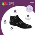 thumbnail image 4 of Fruit of the Loom Lightweight No-Show Sport Socks for Women, Black, Size 4-10 (10-Pack), 4 of 5
