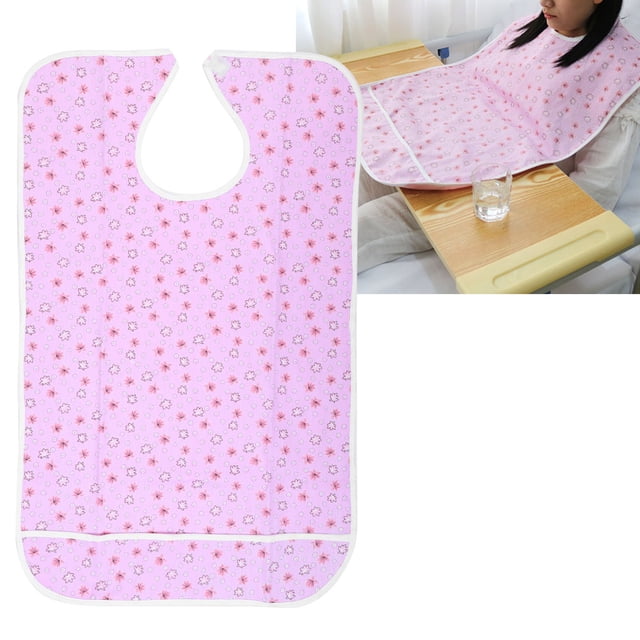 Babero para comer con saliva Jadeshay de doble capa impermeable para adultos aspecto llamativo
