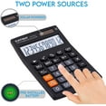 thumbnail image 2 of CATIGA CD-2775 Handheld Calculator Clear 12 Digit LCD Display Screen School Office (Black), 2 of 6