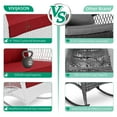 thumbnail image 6 of VIVIJASON 3-Piece Outdoor Conversation Bistro Set, Patio Wicker Rocking Chairs Rattan Furniture Sets w/ 2 Rattan Chairs, Cushions, Glass Top Side Table for Garden Porch Backyard (White Wicker/Red), 6 of 7