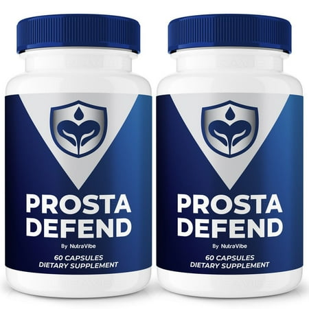 (2 Pack) Prosta Defend Capsules - Official Prosta Defend Pills For Prostate Heath, All Natural Formula To Support Control, Energy & Overall Well-Being, Review (120 Capsules)