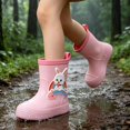 thumbnail image 7 of Kcolen Kids Cartoon Rain Boots Waterproof Non- Outdoor Rain Shoes for Toddler Boys Girls, Lightweight Daily Wear Ages 2-11 Pink, 7 of 7