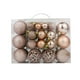 thumbnail image 2 of Juego de adornos de bolas de árbol de Navidad 50 piezas | Estilos mixtos Purpurina Brillante Mate Decoración de plástico hueco | Decoración navideña para árboles, fiestas, coronas, repisas | 3/4/6cm, 2 of 4