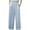 Light Blue, variant on Dianli Pajama Set Loungewear Women's Plus Size High Waist Full Length Sleep Pants With Side Pockets Thin Breathable Blend Elastic Waist Comfortable Homewear Relaxed Sleepwear Nightwear