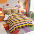 thumbnail image 2 of Erosebridal Aesthetic Abstract Lines 7-Piece Twin Bedding,Modern Stripes Bedding Comforter Set,Polkadot Reversible, 2 of 7