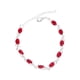 thumbnail image 1 of GOOHOCHY Pulsera de cobre Moda Rhinestone Cadena de rubí chapado en plata Regalo de la joyería para mujeres niñas (rojo + plata), 1 of 7