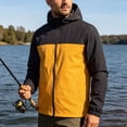 thumbnail image 2 of WRKEKC Windbreaker Jackets for Men Color Block Hooded Zipper Windproof Long Sleeve Outerwear Relaxed Fit for Outdoor Hiking Travel, 2 of 9