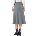 thumbnail image 3 of INSPIRE CHIC Women's High Waist Skirt Herringbone Knit Pattern Midi Skirt S Grey, 3 of 6