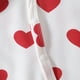 thumbnail image 3 of Gibobby pantalones siameses de pierna ancha Conjunto de diademas de mono acanalado con estampado de corazones de manga larga para el Día de San Valentín para niñas pequeñas(Blanco， 6-9 Meses), 3 of 5